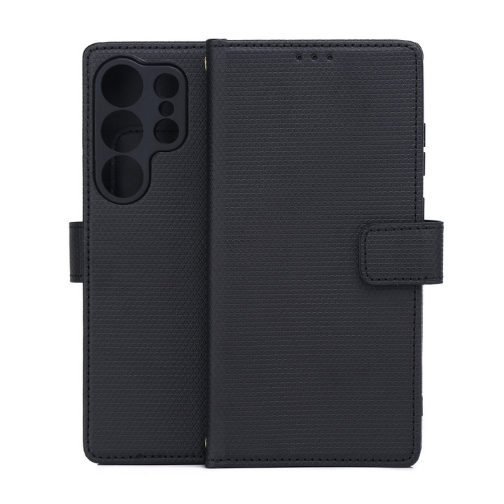 Husa telefon, Graffistore, Pentru Samsung Galaxy S26 Ultra, Carcasă magnetică tip carte Smart Triangle, Negru