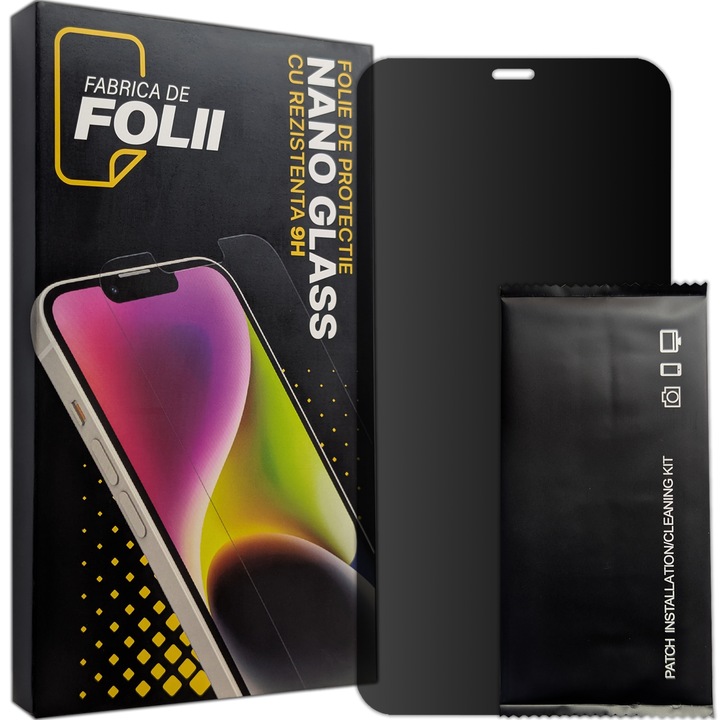 Folie pentru ZTE Blade V40 Design, Fabrica De Folii®, Folie flexibila Matte Privacy 9H, Montare usoara, Fabricat in Romania