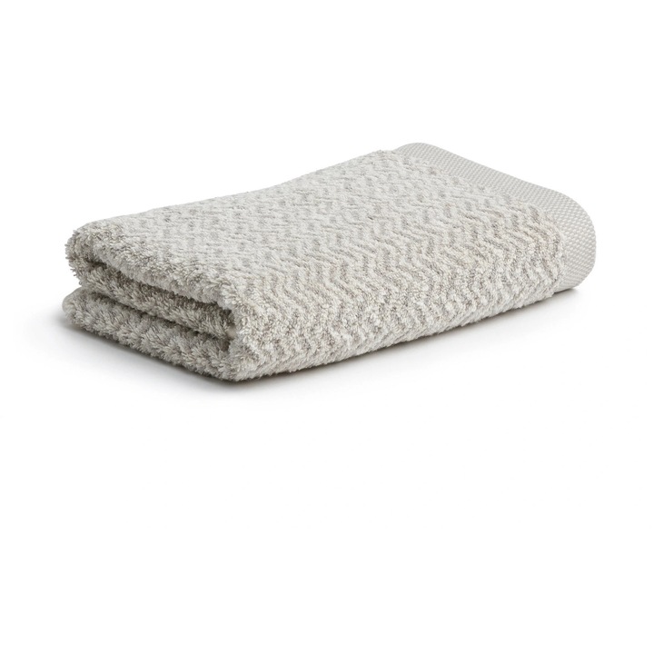 Prosop BROOKLYN, MOVE, 50x100cm, 600 g/m2, natural/negru, material 85% bumbac, 10% viscoza, 5% in