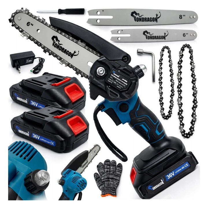 Mini fierastrau electric cu lant cu acumulator, 36 V, Ondragon OD4026