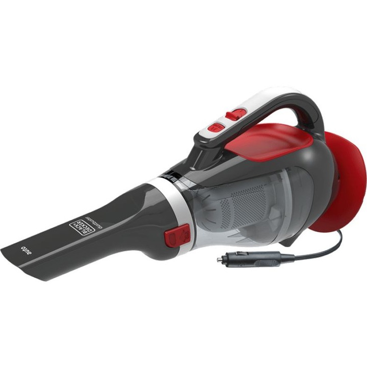 Aspirator auto BLACK+DECKER ADV1200, 12 V, capacitate 0.62 l, Gri