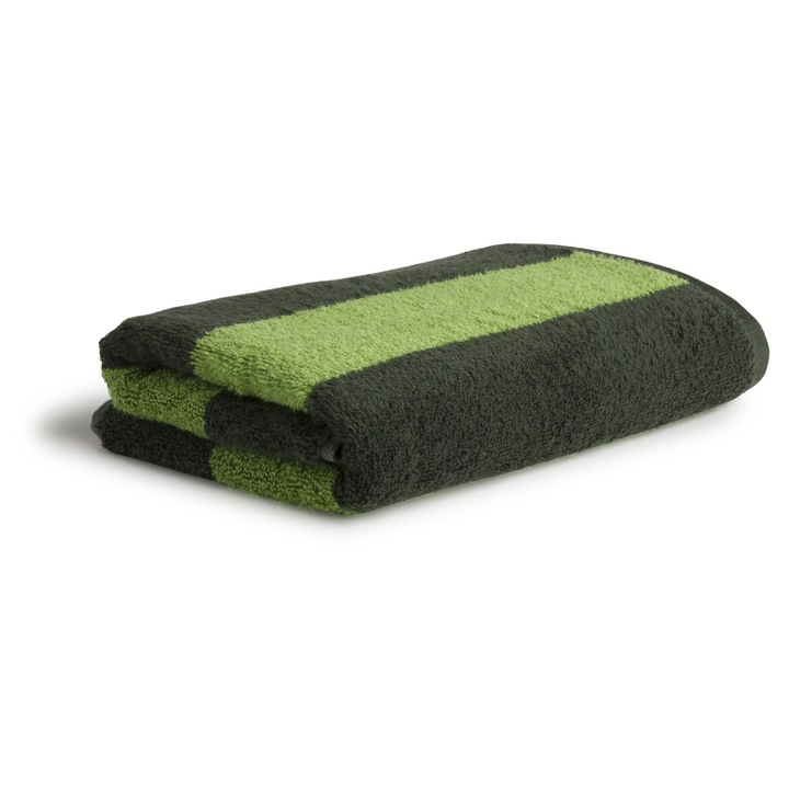 Плажна кърпа MOVE SUPERWUSCHEL на райета, 50x100см, зелена