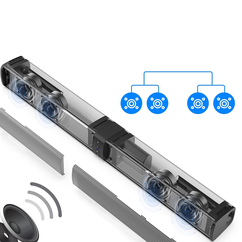 Bara de sunet, Bluetooth, sunet surround 360, negru, 11x11x4.5cm