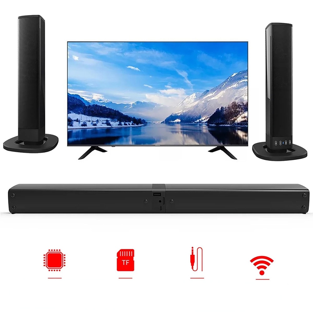 Bara de sunet, Bluetooth, sunet surround 360, negru, 11x11x4.5cm