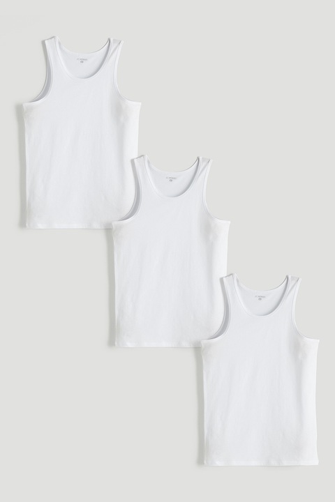 LC WAIKIKI, Set de top-uri de casa - 3 piese, Alb