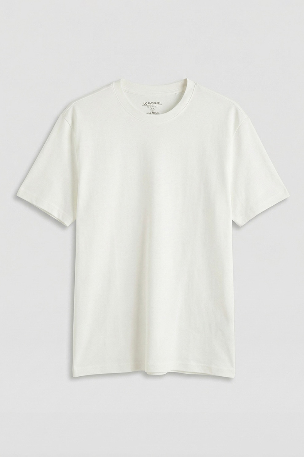 LC WAIKIKI, Tricou regular fit din bumbac, Alb fildes, XL