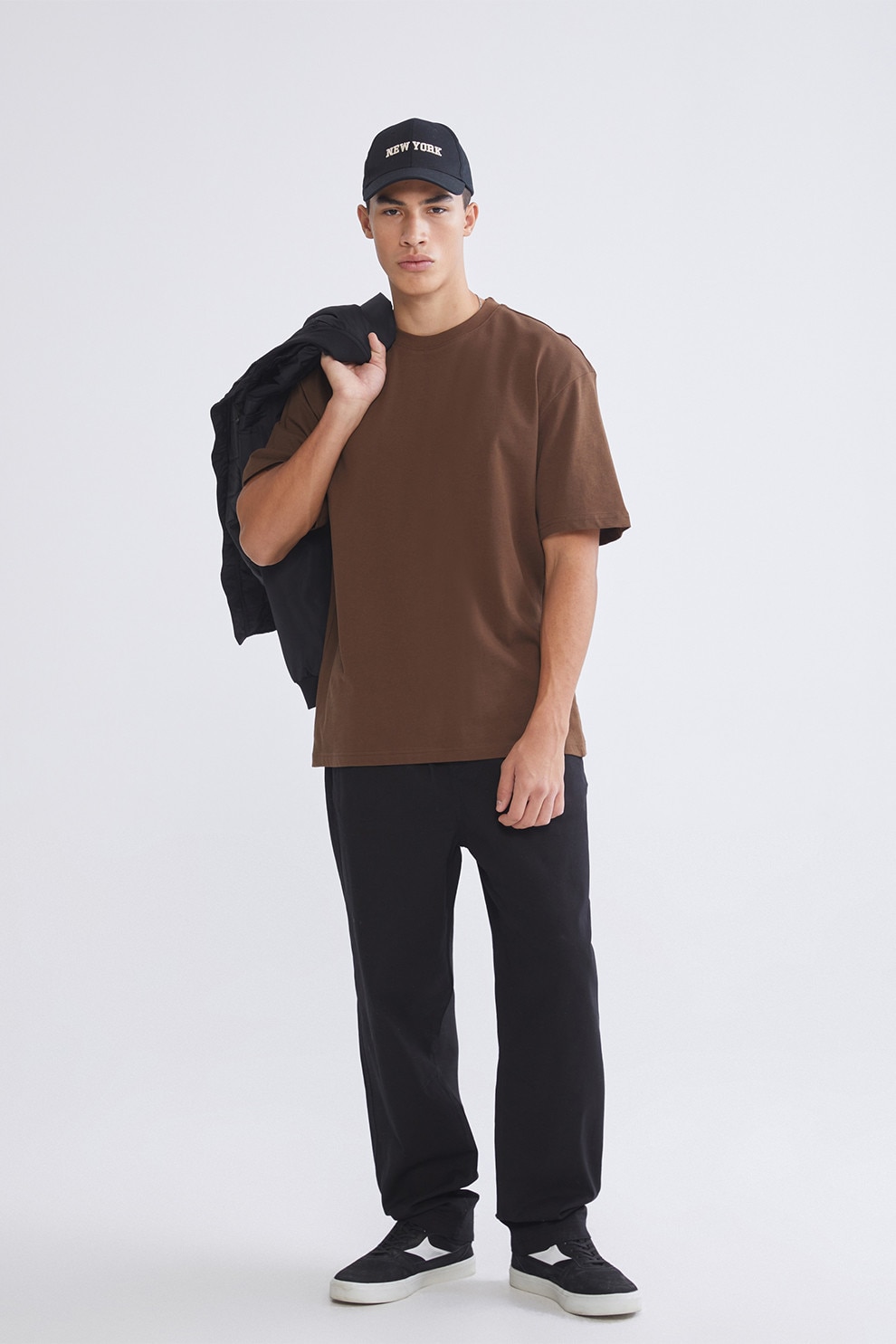 LC WAIKIKI, Tricou lejer cu model uni, Maro, M - eMAG.ro