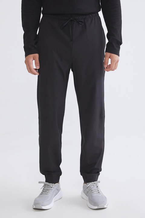 LC WAIKIKI, Pantaloni de trening cu snur de ajustare in talie, Negru carbon