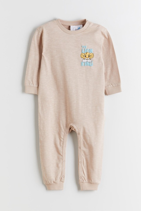 LC WAIKIKI, Salopeta de bumbac The Lion King, Alb/Portocaliu/Maro deschis melange