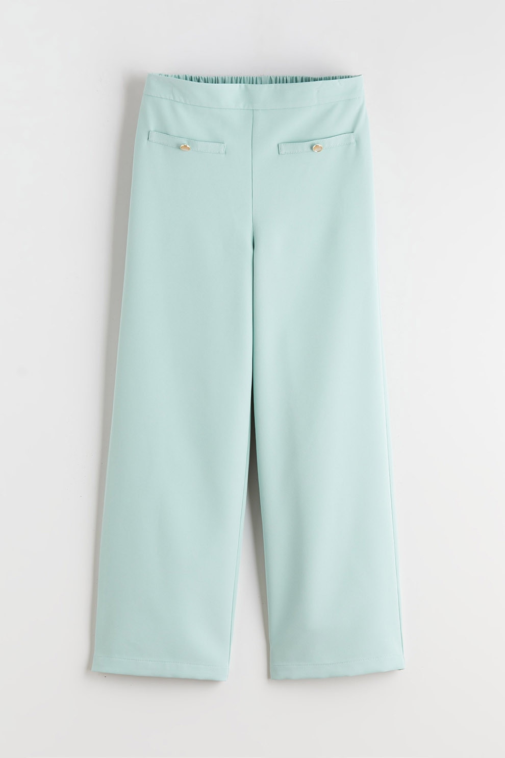 LC WAIKIKI, Pantaloni cu croiala ampla si buzunare false, Albastru aquamarin, 140-146 CM