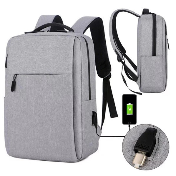 Rucsac sport si pentru laptop USB gri