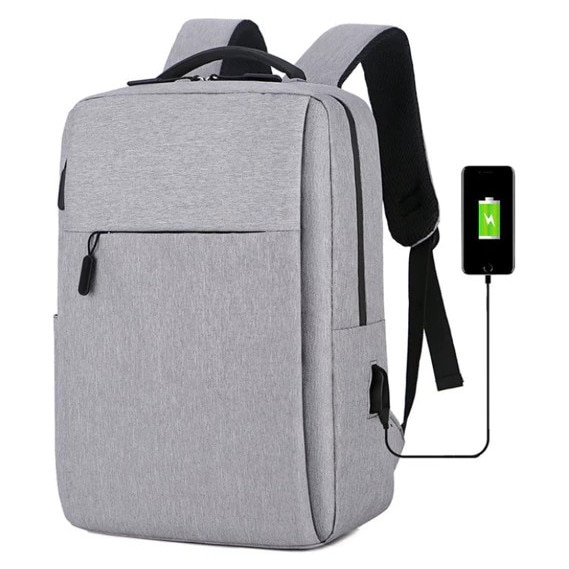 Rucsac sport si pentru laptop USB gri