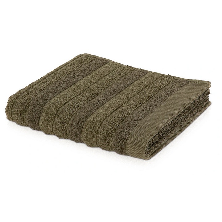 Prosop MOVE WELLBEING, 85% bumbac, 15% in, culoare sea grass, 50x100cm