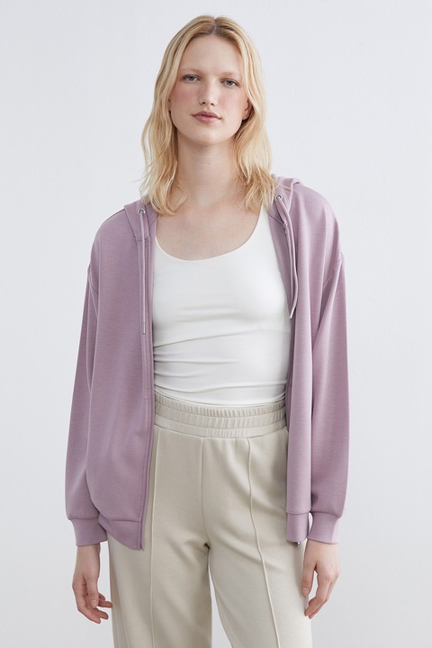 LC WAIKIKI, Hanorac lejer cu fermoar, Lila, 2XL