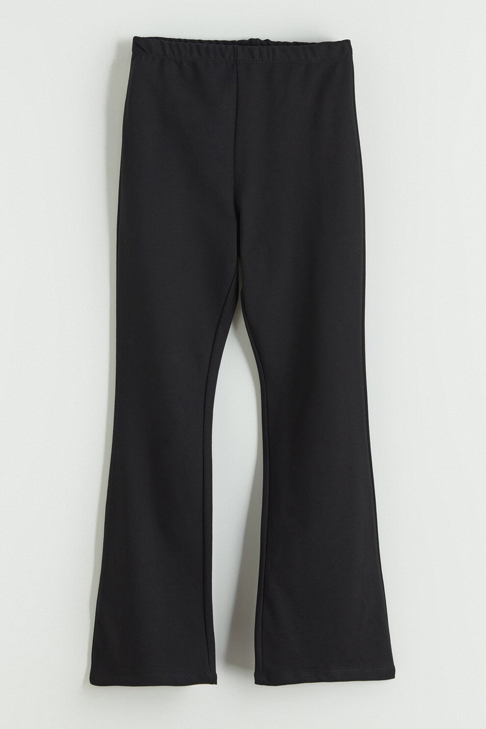 LC WAIKIKI, Pantaloni evazati cu model uni, Negru, 140-146 CM