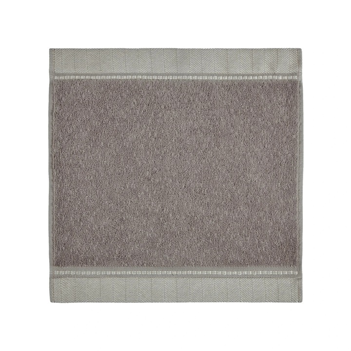 Кърпа BROOKLYN, MOVE, 30x30см, 85% памук, 10% вискоза, 5% лен, натурален/черен