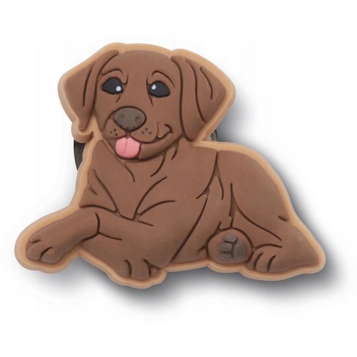 Accesoriu pentru incaltaminte, Crocs, Jibbitz Brown Lab Puppy, Multicolor, 1 bucata