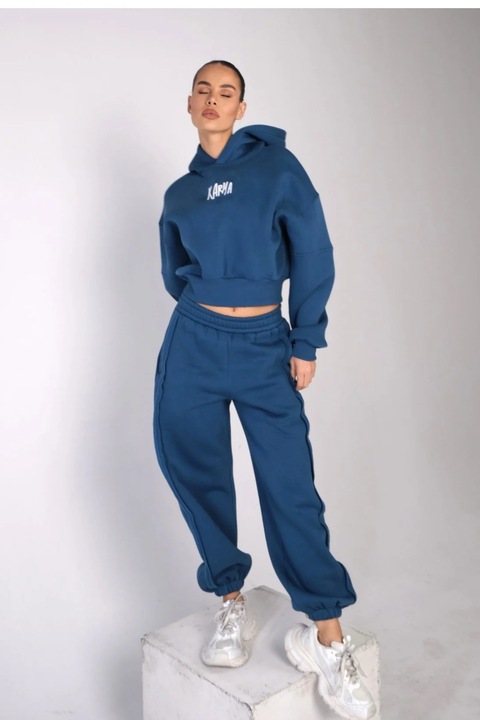 KARMA - Set sportiv căptușit pentru femei Cozy, Albastru