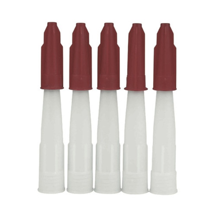 Rezerva capete cu capace pentru cartus silicon Rautner, pachet 5 buc