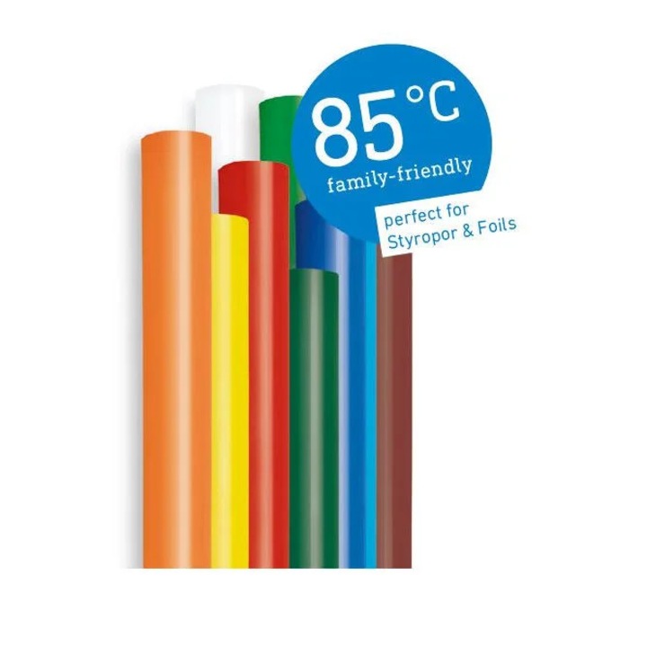 Baghete adeziv multicolor, pentru lipire, Steinel Cristal Color 85, 7 mm, set 16 bucati