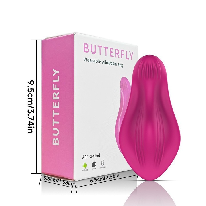 Hordozható Bluetooth vibrátor, alkalmazással vezérelhető, rózsaszín