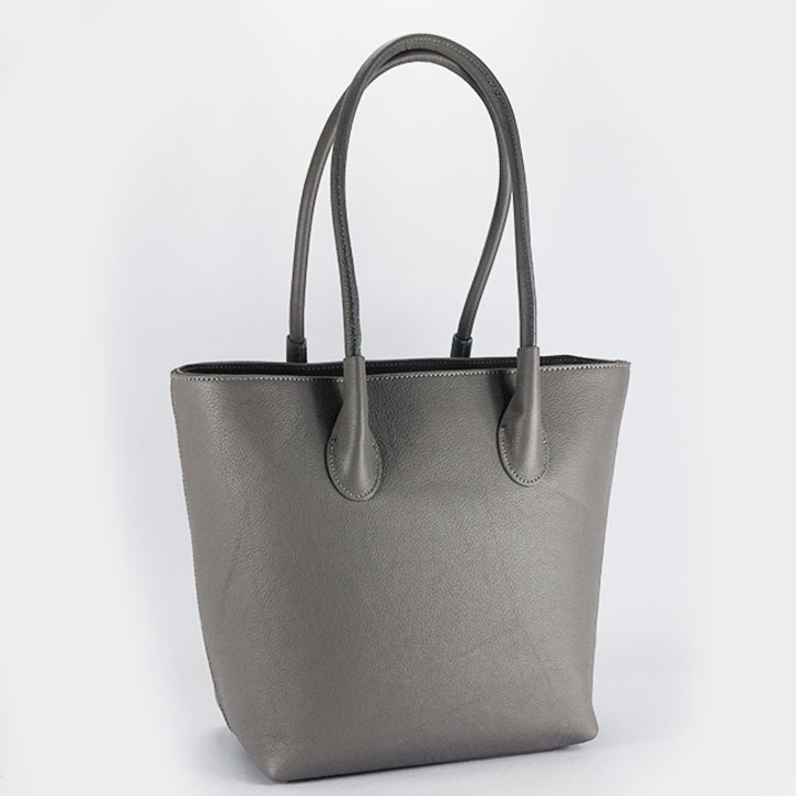 Sotetszurke valodi bor taska 8966 123 Gridwqfwqf, Szürke, 27 x 35 x 17