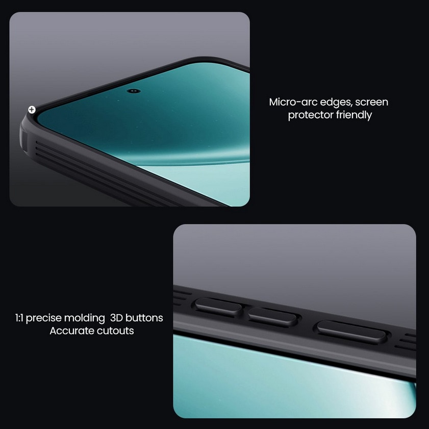 Husa de telefon compatibila cu Xiaomi Redmi Note 15 Pro+ Plus 5G - Nillkin, cu protectie glisanta pentru camera, neagra