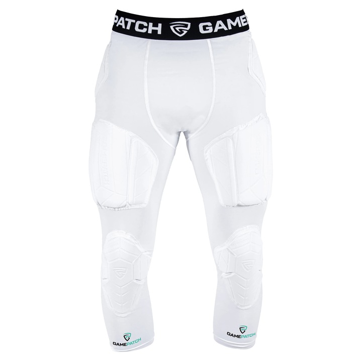 Colanti 3/4 cu Protectie Completa GAMEPATCH Albi, Alb