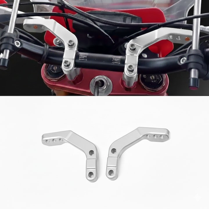 Prelungire handguarduri, prindere directă pe jug, argintiu, 28MM