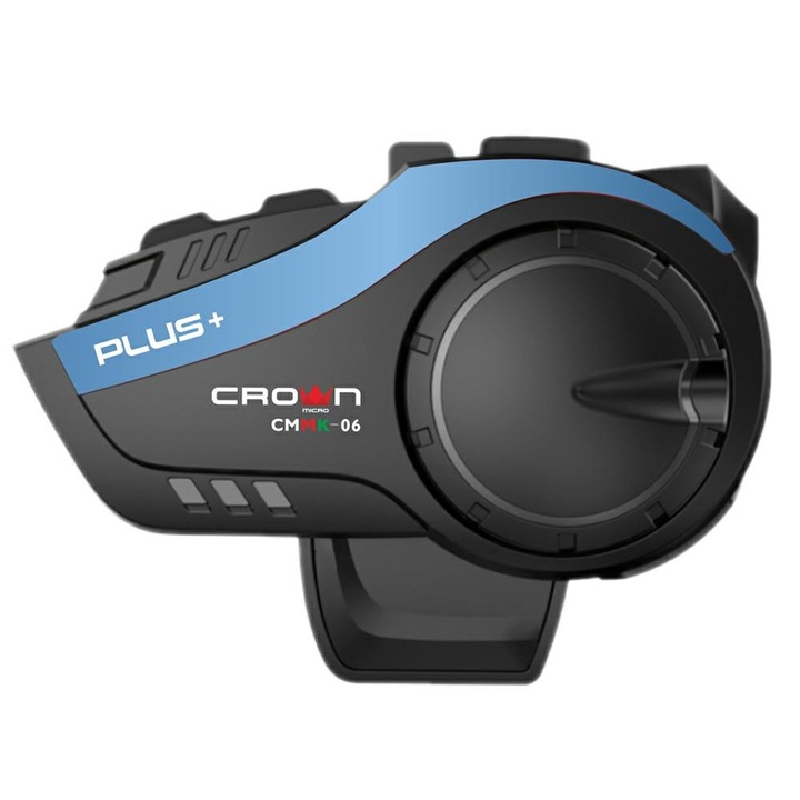 Crown CMMK-06 motorkerékpár interkom, Bluetooth 5.0, 6 felhasználó, IP65, fekete