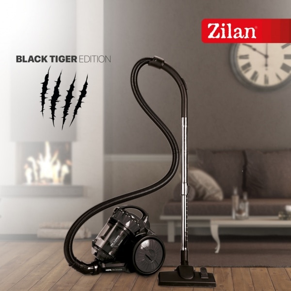 Aspirator ciclonic Zilan, Fara sac, HEPA 13, Container 2.5L, 700W, Black Edition