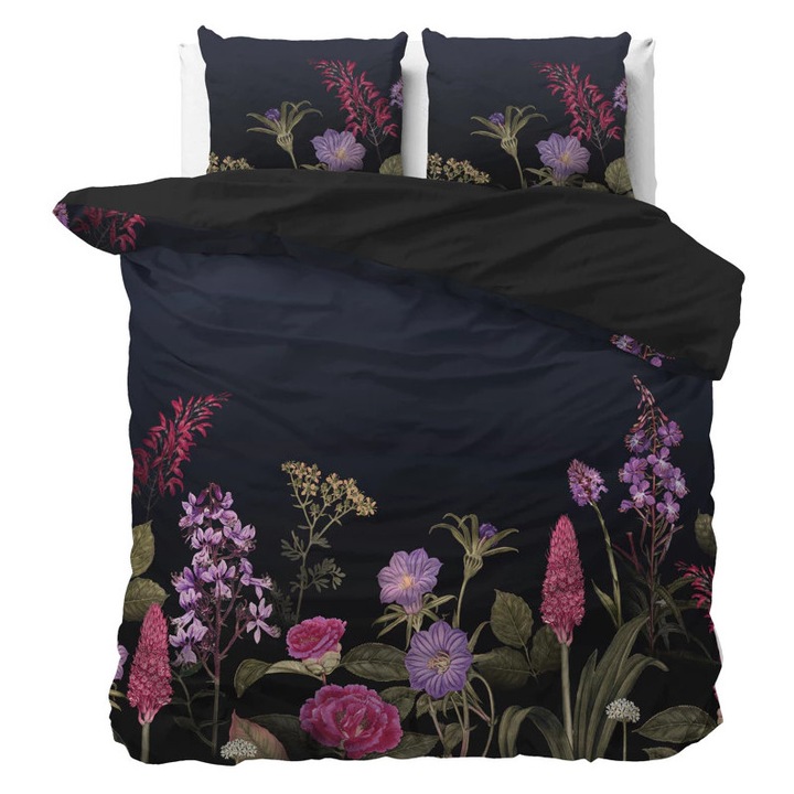 Lenjerie De Pat Feline Black® Pentru Pat Dublu, Lenjerie De Pat Cu Model Feline Negru, Set Lenjerie De Pat 4 Piese Cu Husa Pilota, Cearceaf Si Fete De Perna, Lenjerie De Pat Pentru Dormitor Modern, Textil Confortabil, Usor De Intretinut