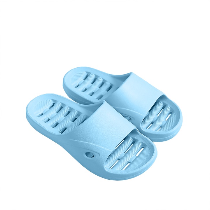 Papuci EVA, albastru deschis, 39-40 EU, cu gauri de drenaj, antiderapanti