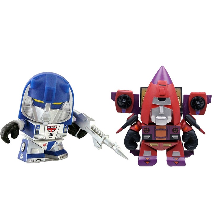 Set figurine Hasbro Transformers 843677-2-5 F, 2-pack Jazz/Thrust, Cu piese mobile și accesorii, vinil, înălțime 8–9 cm