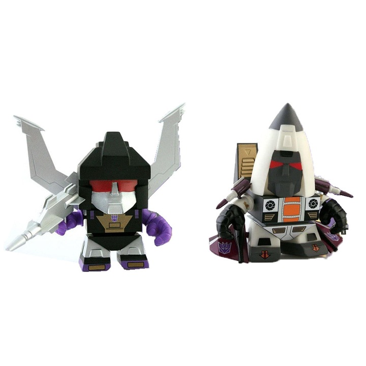 Set figurine Hasbro Transformers 843677-2-4 F, 2-pack Galvatron/Astrotrain, cu piese mobile și accesorii, vinil, înălțime 8–9 cm