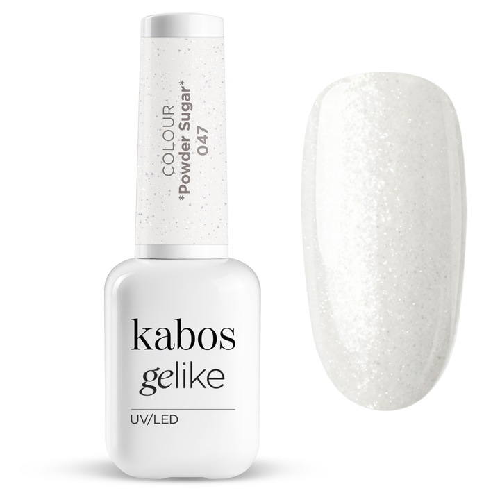 Lac de unghii semipermanent UV/LED, ultra rezistent si stralucitor, Kabos Gelike 047 Powder Sugar, 8ml