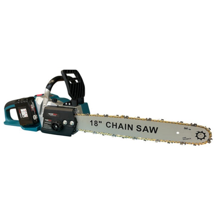 Fierăstrău cu acumulator german pentru lemne 50 cm, 36V/10Ah cu 2 baterii și încărcător