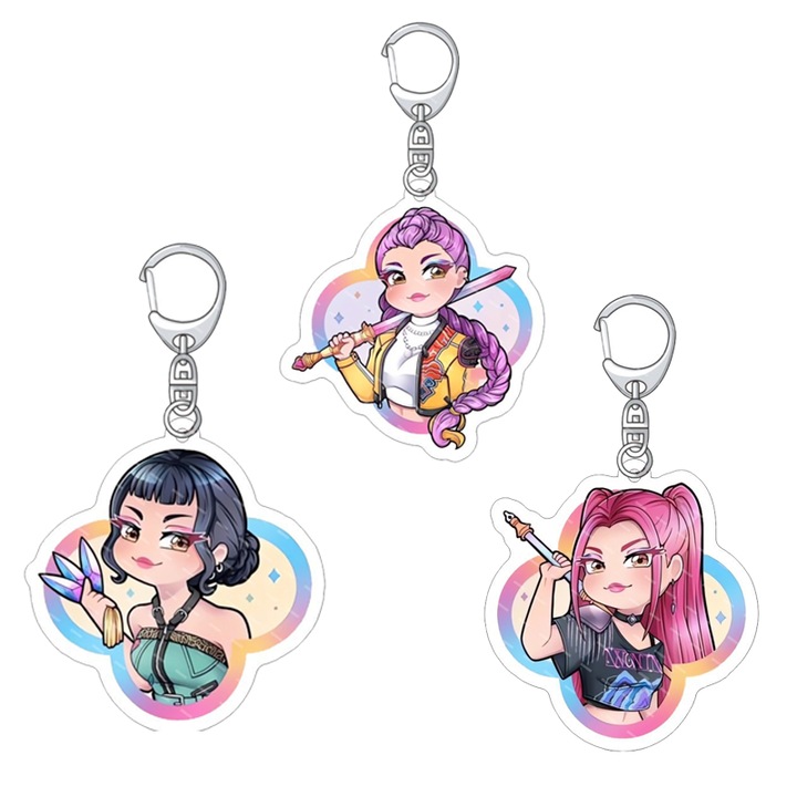 3 darabos kulcstartó készlet, Zimilo, Boszorkányvadászat, ideális hátizsák kiegészítőkhöz, miniatűr, születésnapi ajándék