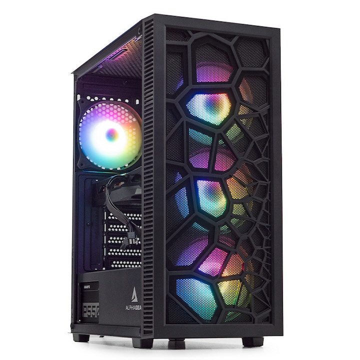 Desktop PC Gaming ZMEU Legendar Elite, Intel i5-12400F, 32GB DDR4, 1TB SSD, RTX 5060, Iluminare RGB