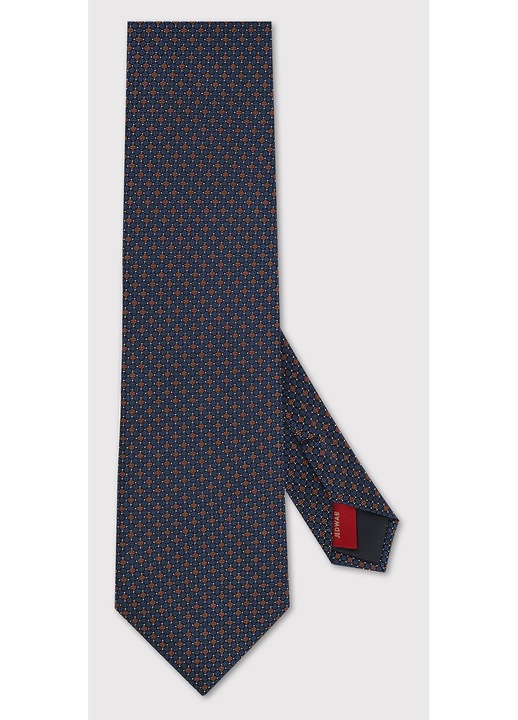 Cravata barbati Pako Lorente Clasicul garderobei masculine 100% matase Micromodel maro subtil Bleumarin