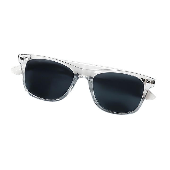 Ochelari de Soare Smart, SDLOGAL Ochelari inteligenti cu traducere AI, Bluetooth, Interpretare in 138 de Limbi, Standby 6Hrs, Control Tactil Inteligent, Redare muzica, Fotografiere, Asistent Vocal, Lentila Negru, Protectie UV, Unisex, Transparent