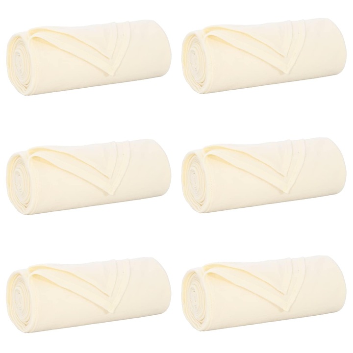 Pachet 6 paturi de pat vidaXL, molton, crem, 270x240cm