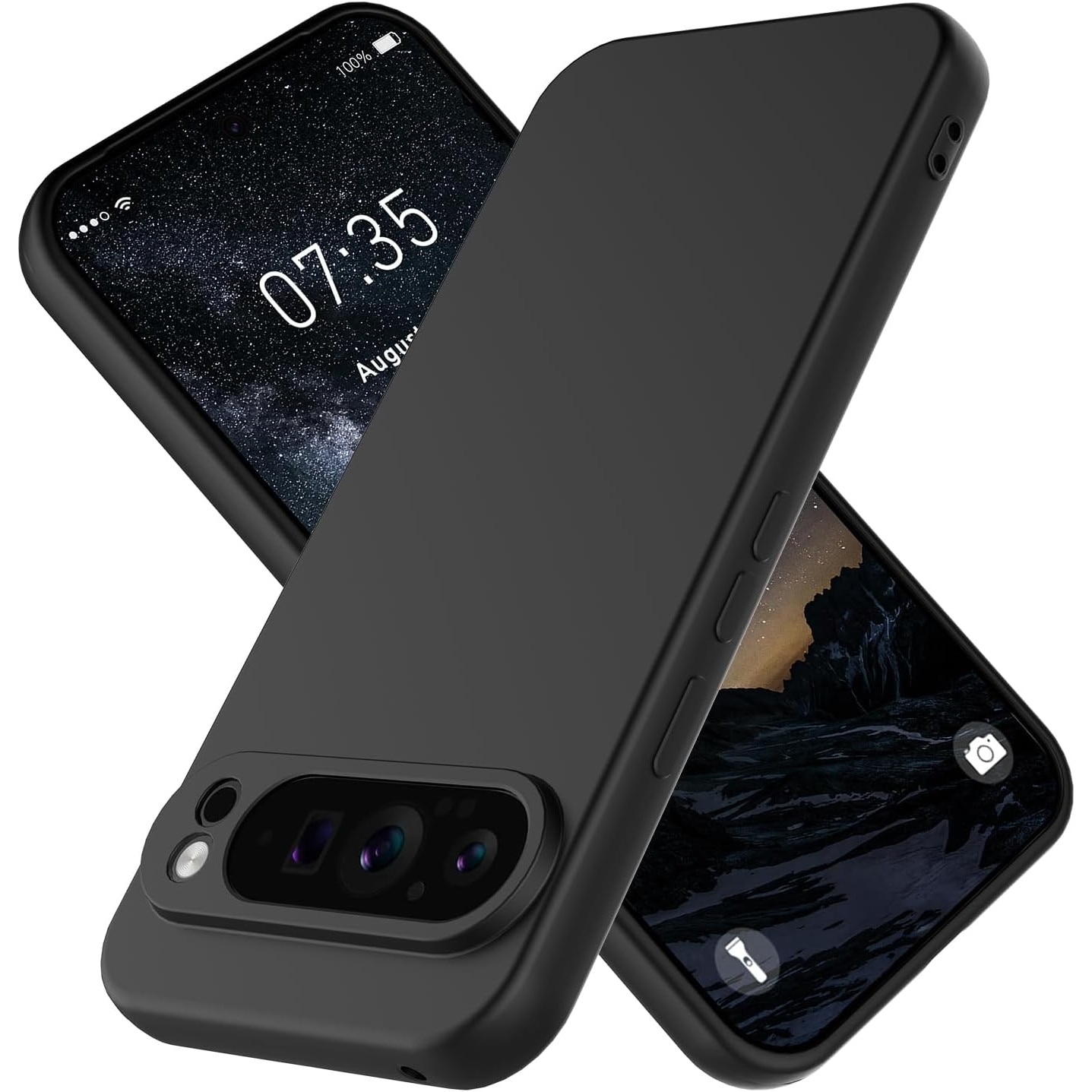 Husa Upzz® Ultra Slim New Compatibila Cu Google Pixel 10 PRO XL, Silicon Soft Slim Anti Amprente, Protectie La Camera, Negru
