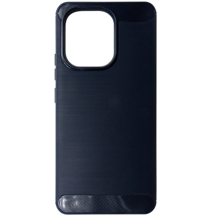 Husa tip capac spate Carbon silicon bleumarin pentru Xiaomi Redmi Note 13 4G