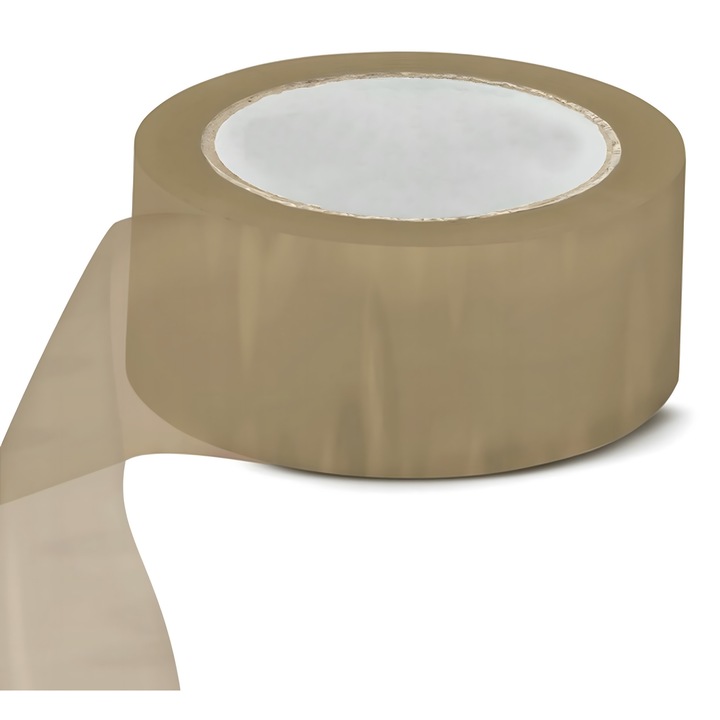 Banda adeziva, REALNE CENY, 48mm, rezistenta, bruna, 100m