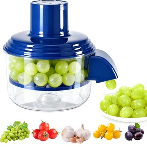 Curatator electric de fructe, 5 lame, portabil, albastru, pentru struguri, rosii cherry, usturoi