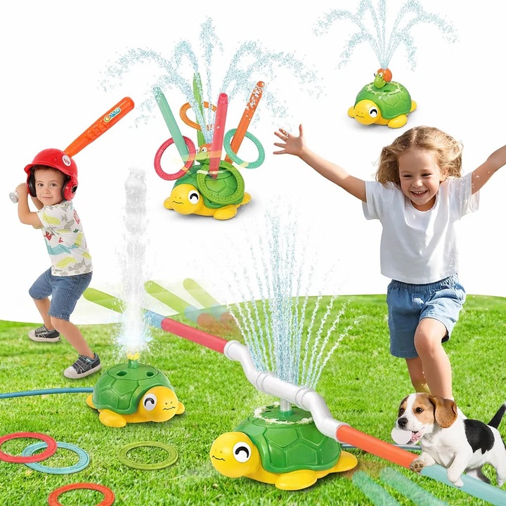 Baowor® Gyermekjáték Béka 4 az 1-ben Interaktív és Szórakoztató Multifunkcionális Játék Locsolással Dobással Ugrással Baseball Oktató Játék Gyermekeknek 3 4 5 6 7 8 9 10 11 12 Éveseknek Zöld