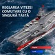 Baowor® Nava militara de razboi, Nava Militara cu telecomanda，Barca cu Telecomanda,16-inch,2 Motoare，Autonomie 60 Min，Potrivit pentru piscine si lacuri, Cadou pentru copii de 5 ani+，Jucarie Educativa Montessori, Gri