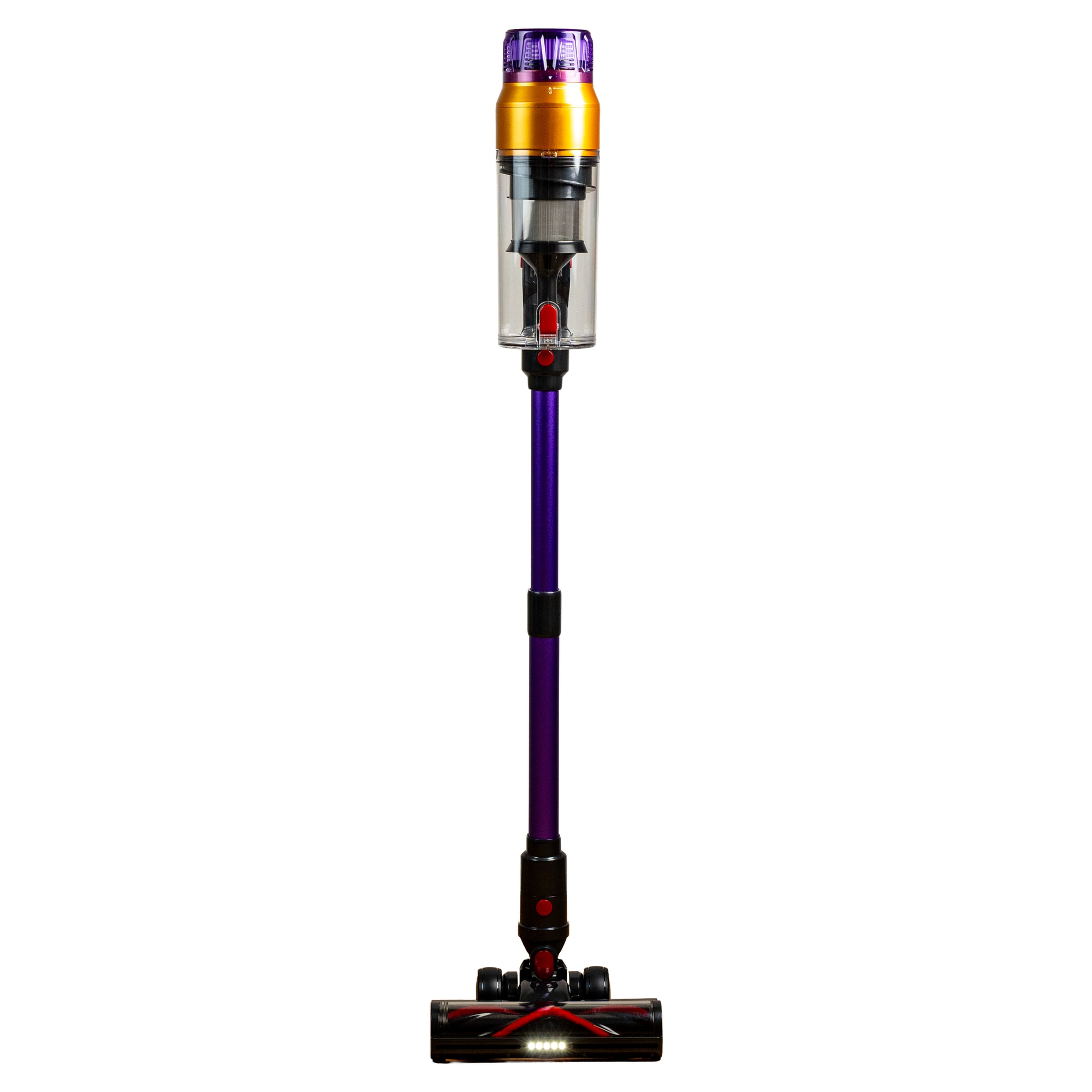 Aspirator vertical fara fir Zenkabeat XC400, 2in1: 400W Brushless, Baterie 17600 Mah, acumulator Li 29.6V, autonomie pana la 50 min, aspirator vertical sau de mana, Tub extensibil, Perie Led, rezervor praf 0.8 l, 30kPa, filtru HEPA, Negru/Violet