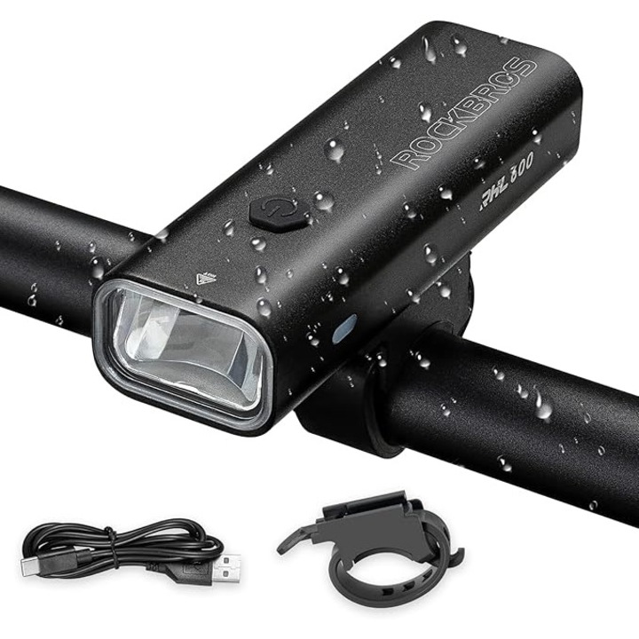 ROCKBROS LED kerékpár lámpa, USB-n keresztül újratölthető